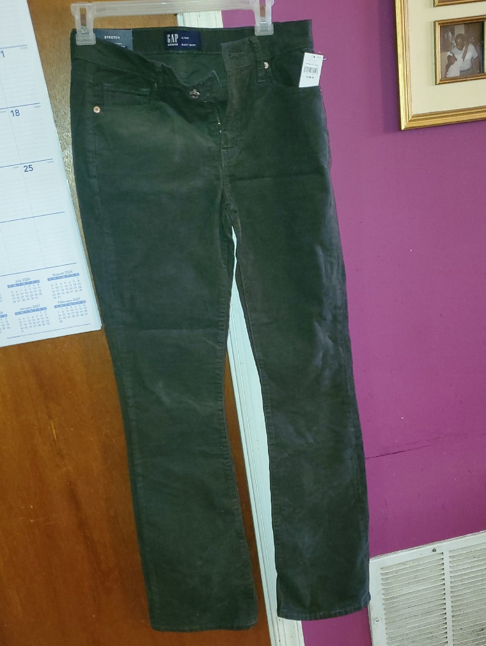 GAP Dark Forest Green Corduroy Straight Pants